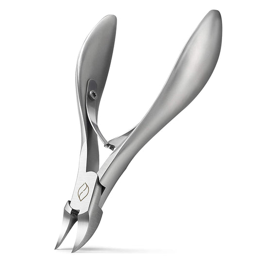 FERYES Toenail Clippers for Thick,Fungal or Ingrown Toenails - Ingrown Nail Clipper for Men,Women,Seniors,Podiatrist - Heavy Duty 4R13 Stainless Steel Toenail Tool - Silver Health & Beauty > Personal Care > Cosmetics > Cosmetic Tools > Nail Tools FERYES Silver  