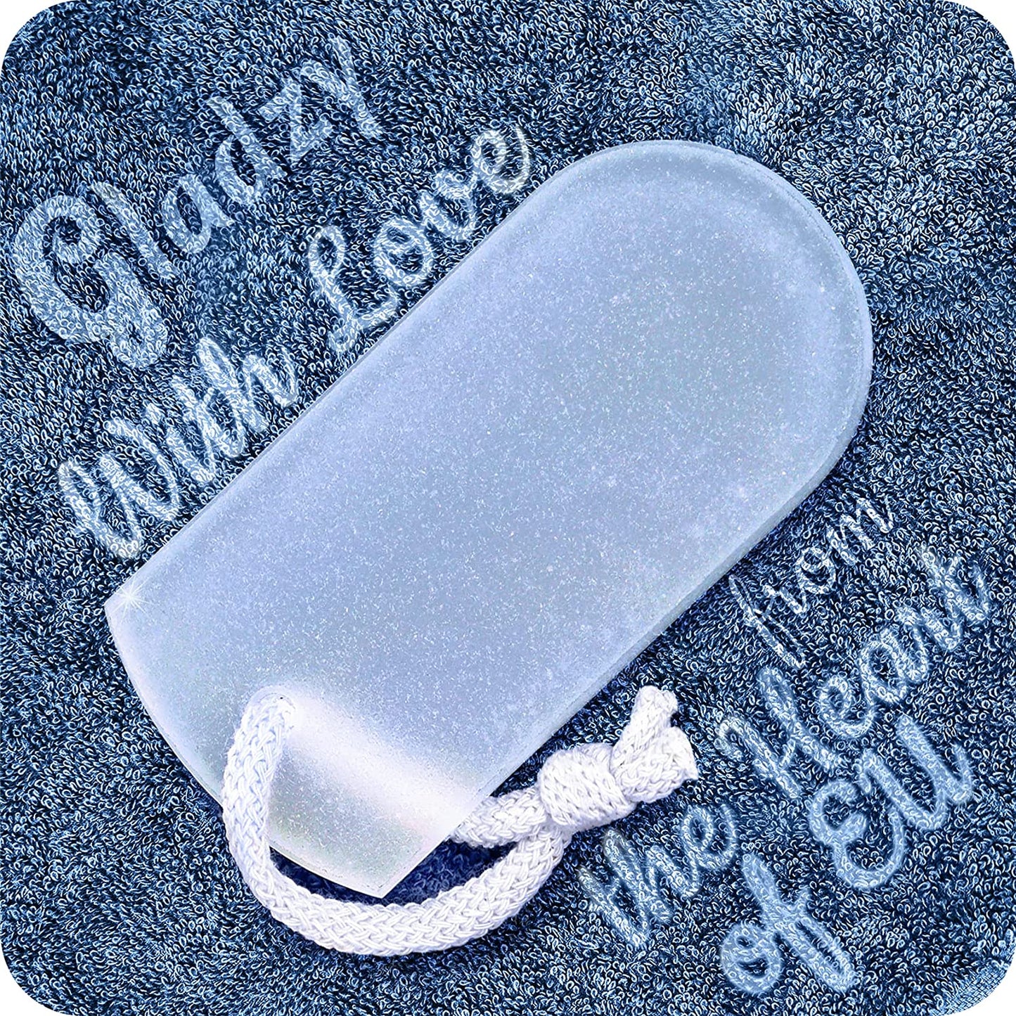 Genuine Czech Glass Foot File - Gentle Callus Remover, Pedicure & Spa Rough Skin Scrubber, Professional Toenail and Heels Care, Etched Different Grit Surface, EU Quality by Gladzy - Large Size Health & Beauty > Personal Care > Foot Care Gladzy Full-area Etched  
