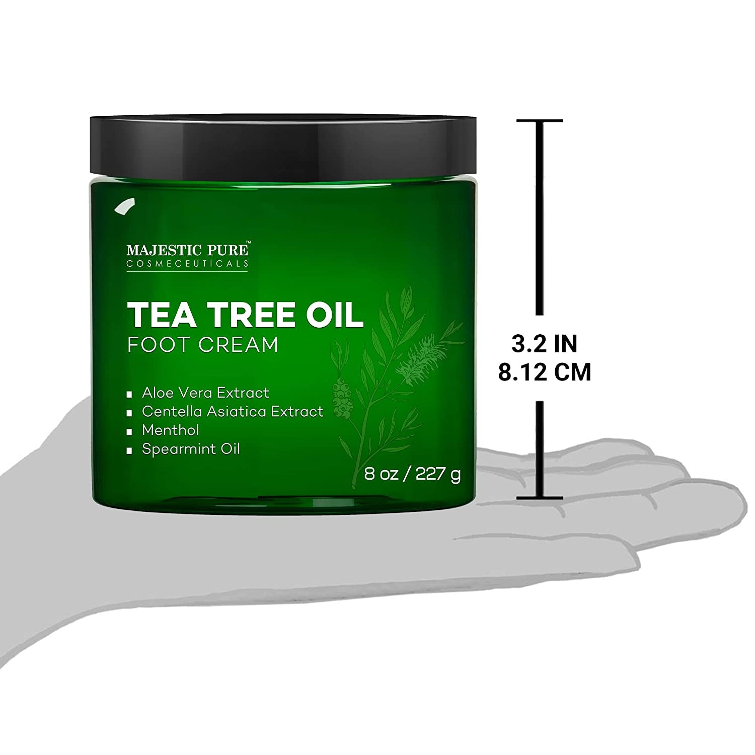 MAJESTIC PURE Athletes Foot Cream with Tea Tree Oil, Aloe & Spearmint - Hydrates, Softens & Conditions Dry Cracked Feet, Heel and Calluses,- Helps Soothe Irritated Skin - 8 Oz Health & Beauty > Personal Care > Foot Care MAJESTIC PURE   