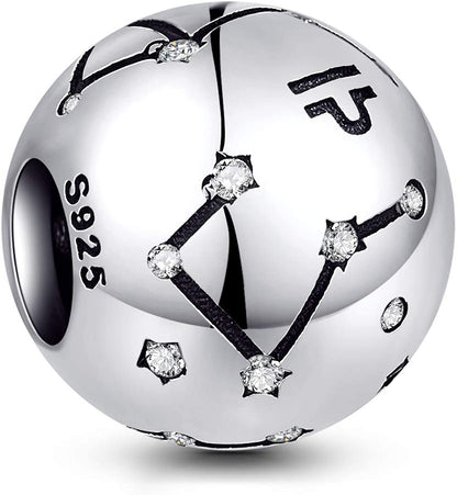 NINGAN 12 Zodiac Sign Birthday Charms - 925 Sterling Silver Charms Fits Women'S Charm Bracelet & Necklace - Birthday Gifts for Girls & Friends Apparel & Accessories > Jewelry > Bracelets NINGAN Libra (09/23 - 10/23)  