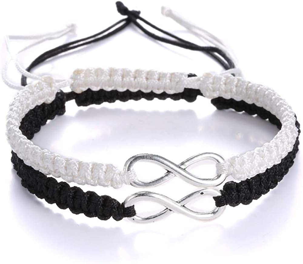 Softones VSCO String Wave Bracelets for Women Girls Handmade Colorful Waterproof Adjustable Braided Beach Bracelet Set for Women Apparel & Accessories > Jewelry > Bracelets Softones P:2Pcs Infinite  