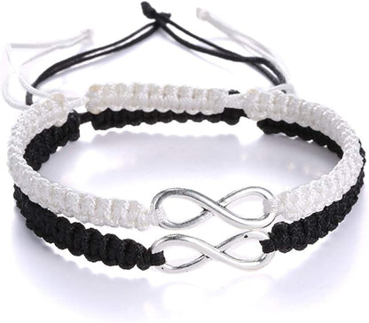 Softones VSCO String Wave Bracelets for Women Girls Handmade Colorful Waterproof Adjustable Braided Beach Bracelet Set for Women Apparel & Accessories > Jewelry > Bracelets Softones P:2Pcs Infinite  