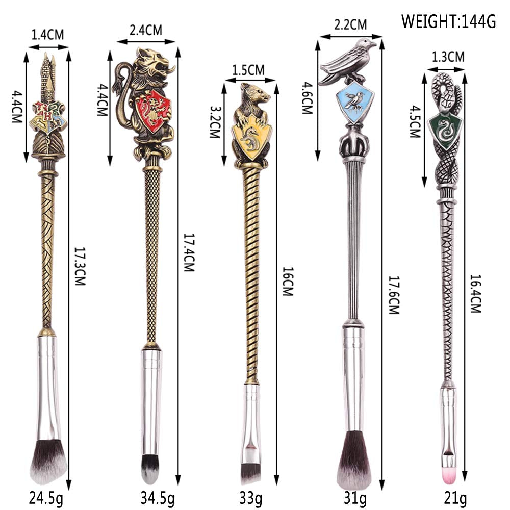 Potter Makeup Brush Set for Women with Gift Bag 5Pcs Metal Magic Eye Shadow Eyeliner Blending Pencil Lip Brush Beauty Tools (Bronze01) Health & Beauty > Personal Care > Cosmetics > Cosmetic Tools > Makeup Tools PIOZIO   
