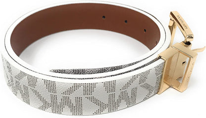 Michael Kors Women'S Mk Logo Monogramed Reversible Buckle Belt Apparel & Accessories > Clothing Accessories > Belts Michael Kors   