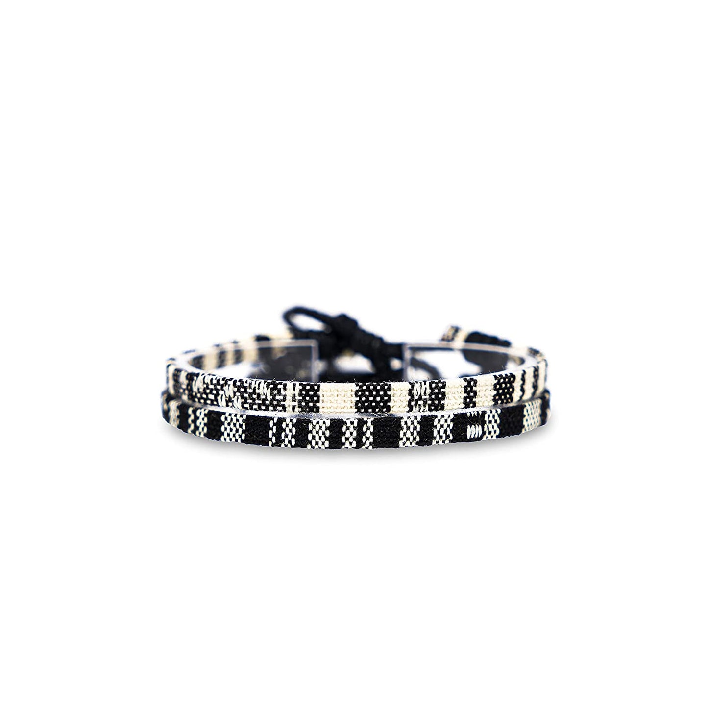 Surfer Beach Bracelet Set Men & Women - Braided Boho Summer Bracelets - Handmade Festival Jewelry - 100% Waterproof & Adjustable - Friendship Gift - Ethnic Hippie Style (Black & Ruby Red) Apparel & Accessories > Jewelry > Bracelets Made by Nami Black & White  