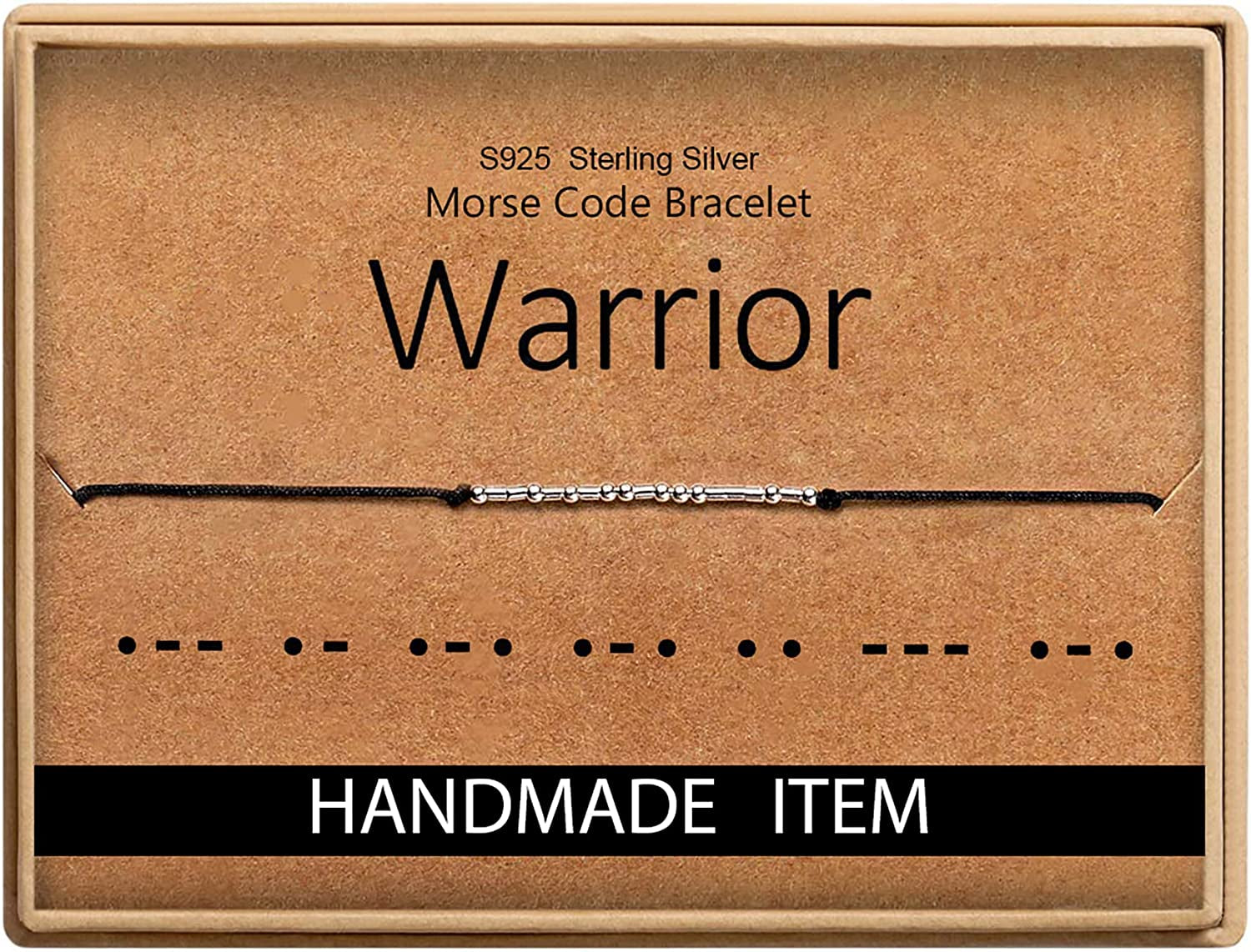 Inspirational Gifts for Women Morse Code Bracelets for Women Funny Bracelet for Friend Funny Christmas Gift for Women Apparel & Accessories > Jewelry > Bracelets Monily 21-WARRIOR  