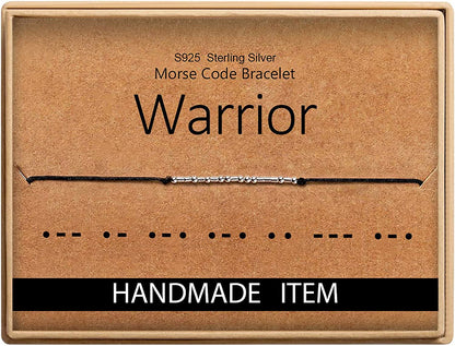 Inspirational Gifts for Women Morse Code Bracelets for Women Funny Bracelet for Friend Funny Christmas Gift for Women Apparel & Accessories > Jewelry > Bracelets Monily 21-WARRIOR  