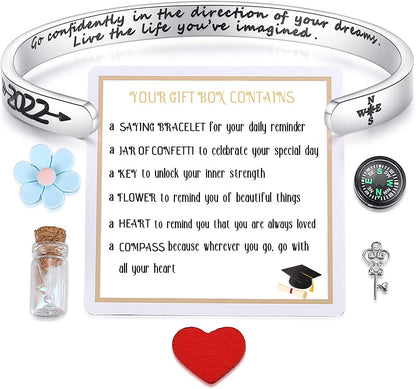 SAM & LORI Unique Matching Bracelets for Best Friends Couples Mother Daughter Son Dad Sisters Brothers-Unisex Adjustable Bracelets- Comes with Cards in Giftable Packing Apparel & Accessories > Jewelry > Bracelets SAM & LORI 5-2022-Go confidently in the direction of your dreams. Live the life you've imagined  