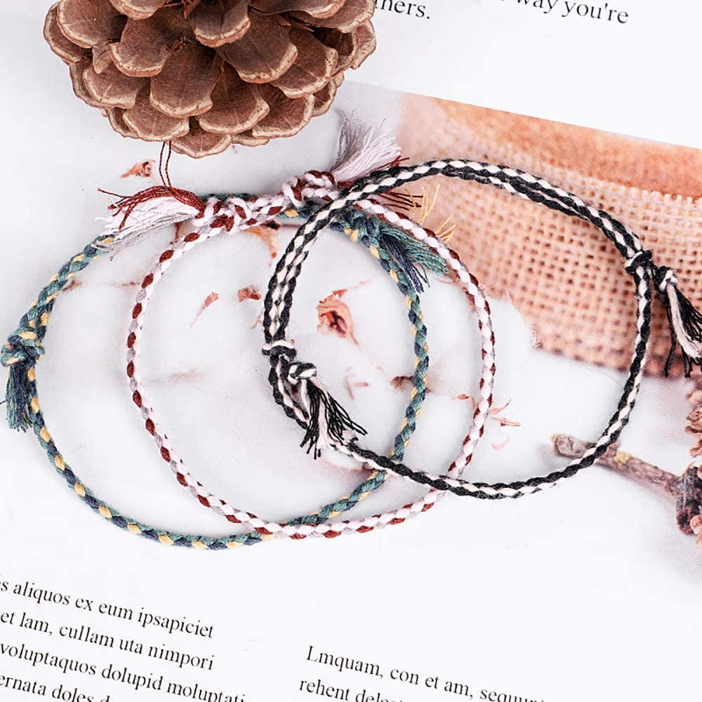 Jewdreamer 20Pcs Handmade Wrap Friendship Braided Bracelet for Women Colorful Wrist Cord Adjustable Birthday Gifts-Party Favors Apparel & Accessories > Jewelry > Bracelets Jewdreamer   