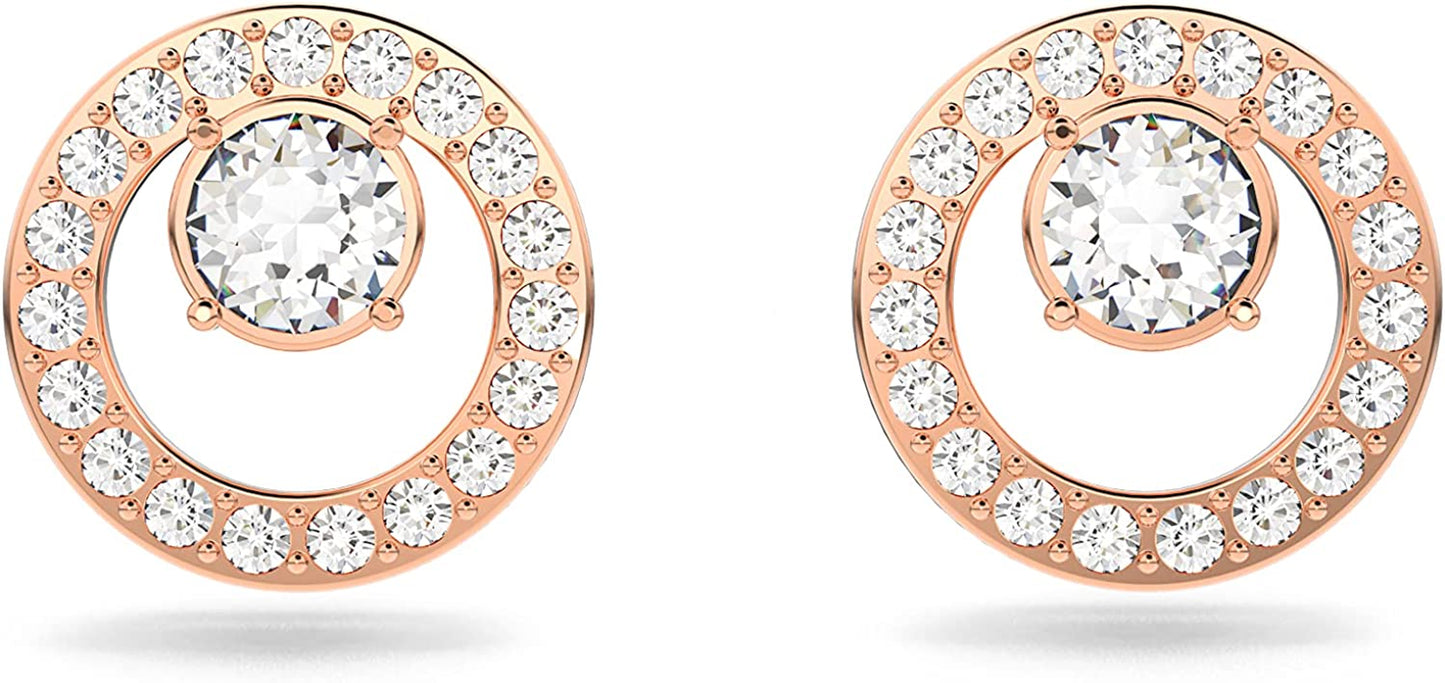 SWAROVSKI Creativity Circle Jewelry Collection, Clear Crystals Apparel & Accessories > Jewelry > Earrings SWAROVSKI Earrings - Rose Gold Tone  