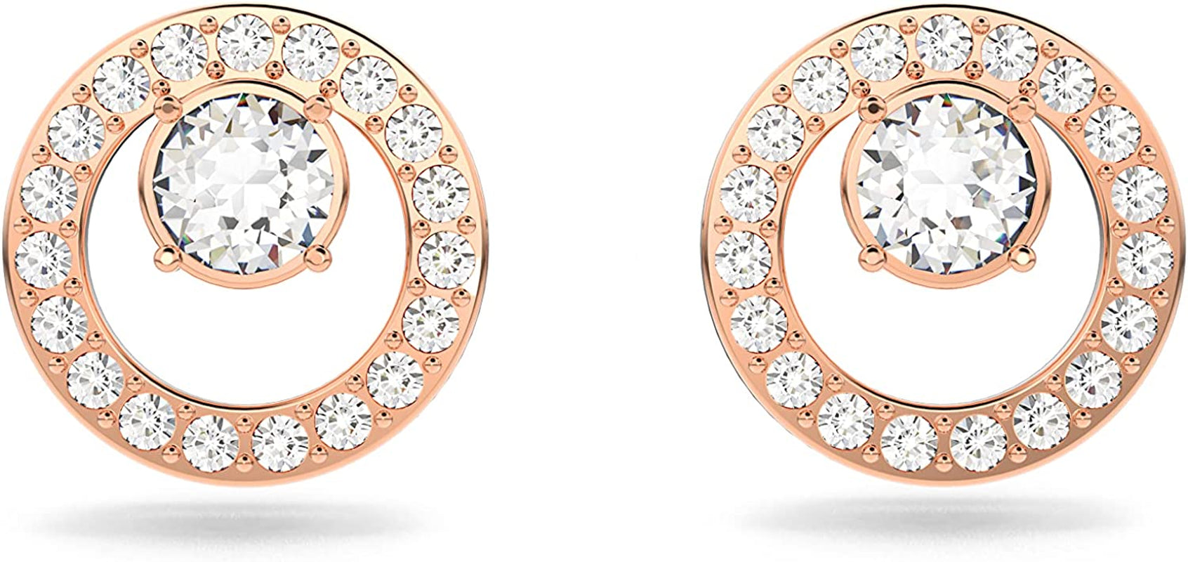SWAROVSKI Creativity Circle Jewelry Collection, Clear Crystals Apparel & Accessories > Jewelry > Earrings SWAROVSKI Earrings - Rose Gold Tone  