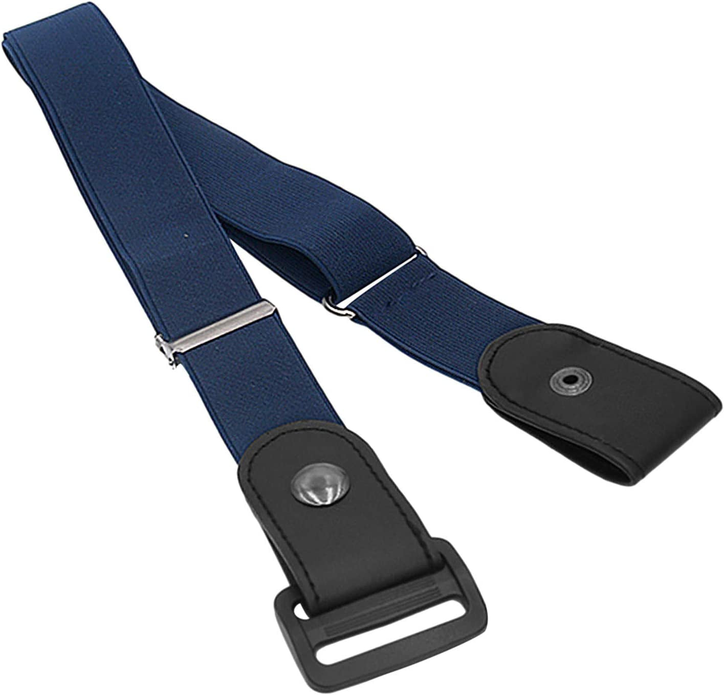 Morecon Buckle-Free Waist Invisible Belt for Jeans Elastic Belt for Women/Man,Beige,One Size Apparel & Accessories > Clothing Accessories > Belts MORECON Navy One Size 