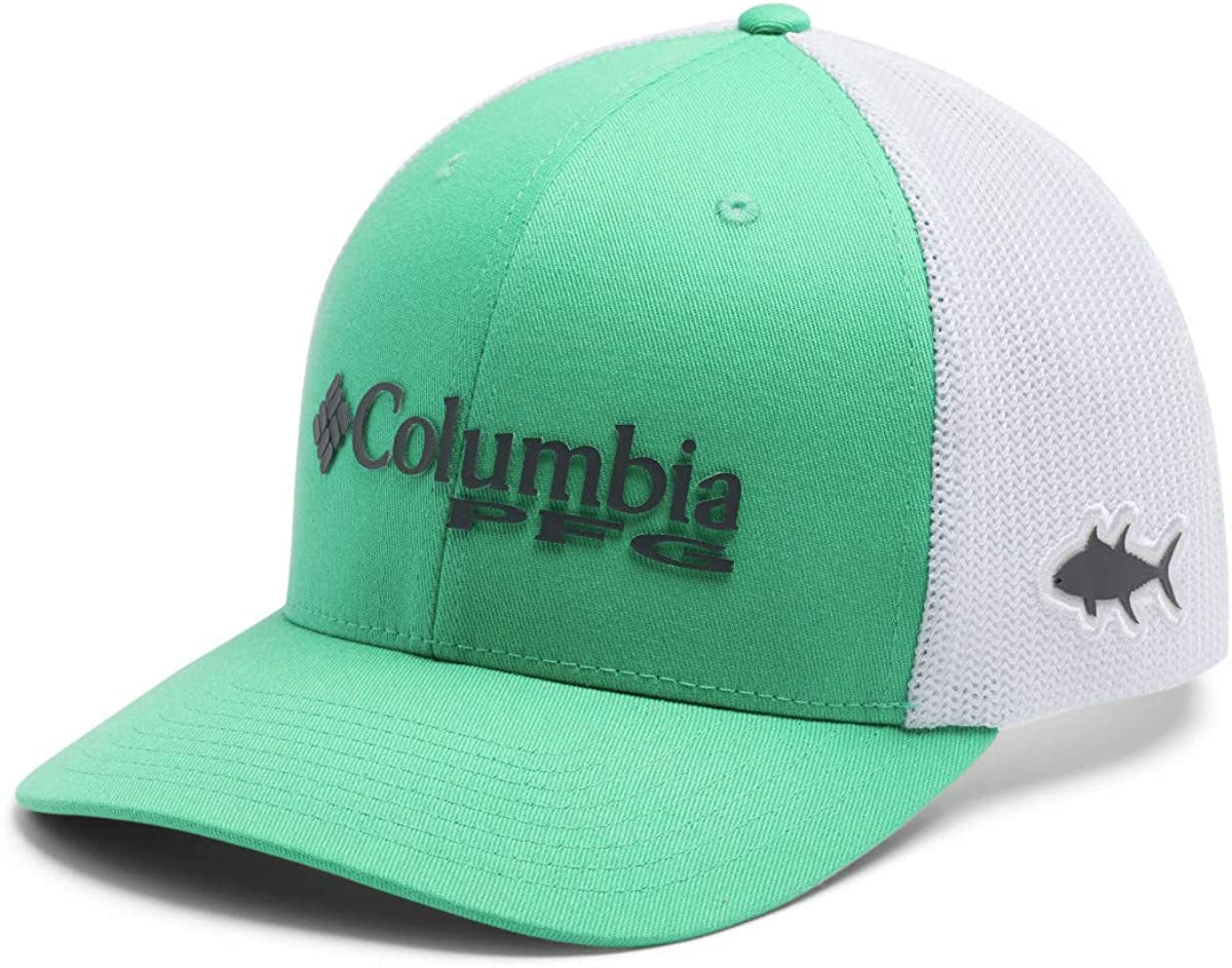 Columbia Women'S PFG Logo Mesh Ball Cap-High Crown Apparel & Accessories > Clothing Accessories > Hats Columbia Dark Lime/Titanium/Tuna Small-Medium 