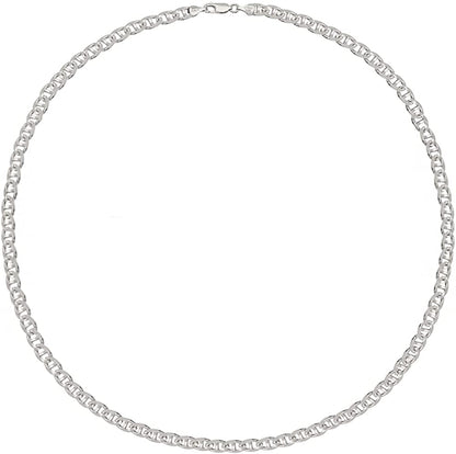 Savlano 925 Sterling Silver Solid Italian Figaro, Rope,Herringbone, Curb, Ball Bead, Snake, Mariner Chain Anklet for Women & Girls, Comes in 0.8Mm - 5Mm Gift Box Apparel & Accessories > Jewelry > Anklets Savlano Mariner 1.8mm 10.0 Inches 