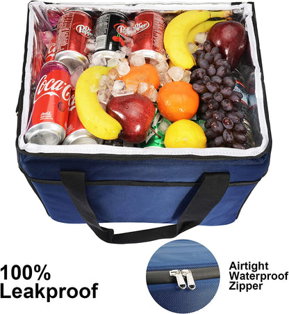 CGBE Collapsible Cooler Bag Insulated Large Lunch Bag Leakproof Thicken Cooler Bag Portable for Camping, Picnic & Beach, Grocery Shopping (48 Can , 37L) Apparel & Accessories > Jewelry > Anklets CGBE   