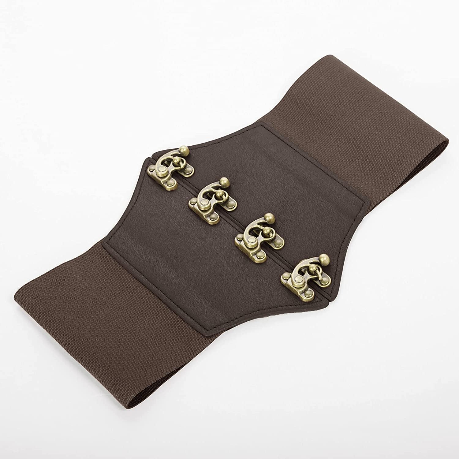 SCARLET DARKNESS Womens Steampunk Pirate Costumes Corset Belts Retro Buckle Wide Waist Cincher Apparel & Accessories > Clothing Accessories > Belts Scarlet Darkness   