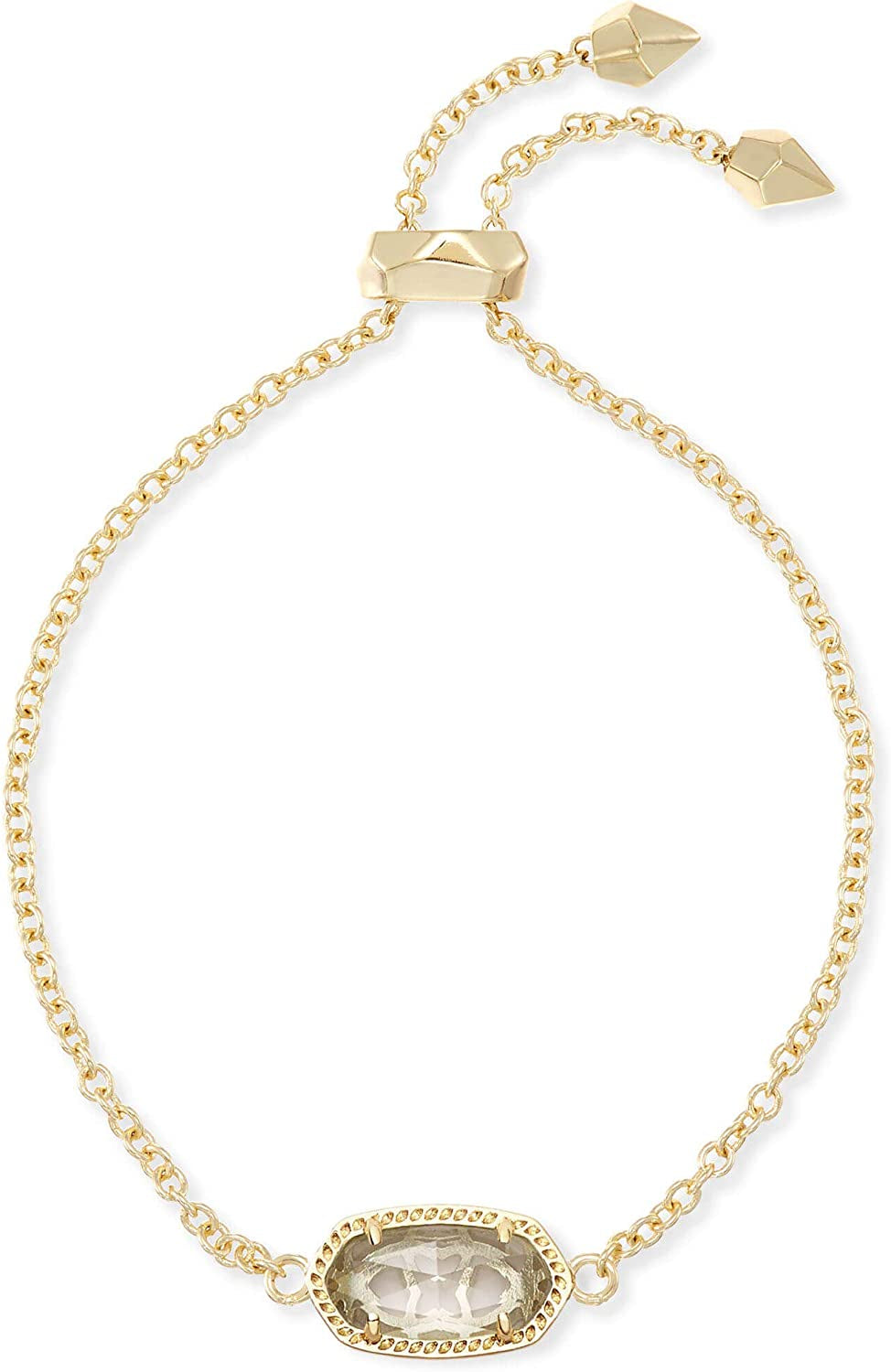 Kendra Scott Elaina Adjustable Chain Bracelet for Women, Fashion Jewelry, Gold-Plated Apparel & Accessories > Jewelry > Bracelets Kendra Scott GOLD - CRYSTAL CLEAR GLASS  