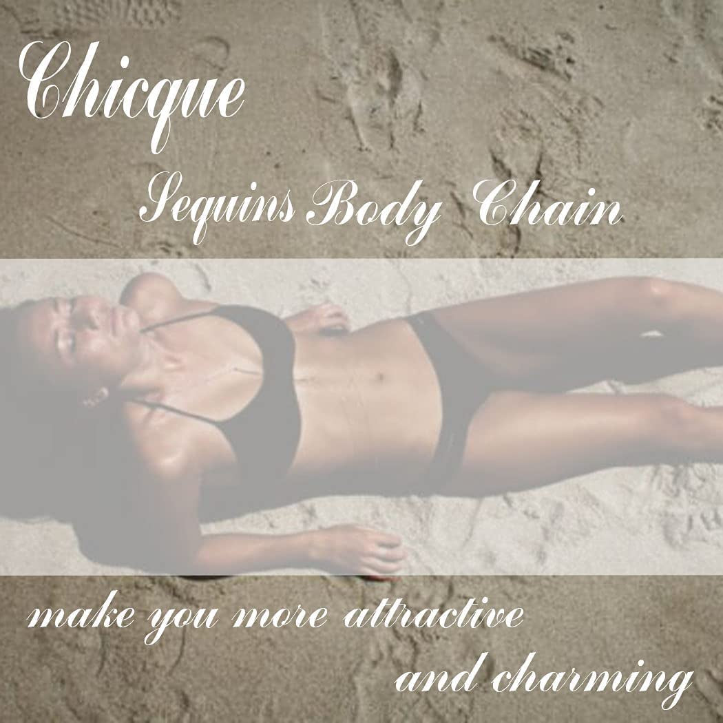 Chicque Sexy Body Chain Jewelry Gold Sequins Body Jewelry Layered Bikini Belly Waist Chain Party for Women Apparel & Accessories > Jewelry > Body Jewelry Blindery   