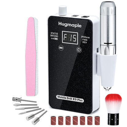 Professional Nail Drills Set for Acrylic Nails, 30000Rpm Electric Nail Drill Machine, Portable Nail Efile Drill Machine Manicure Pedicure Tools for Beginners and Salon Use (Gold) Health & Beauty > Personal Care > Cosmetics > Cosmetic Tools > Nail Tools HUGMAPLE Black  