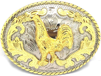 KDG Western Cowboy Belt Buckle for Belt Accessories Custom Buckle Apparel & Accessories > Clothing Accessories > Belt Buckles KDG Golden Rooster  