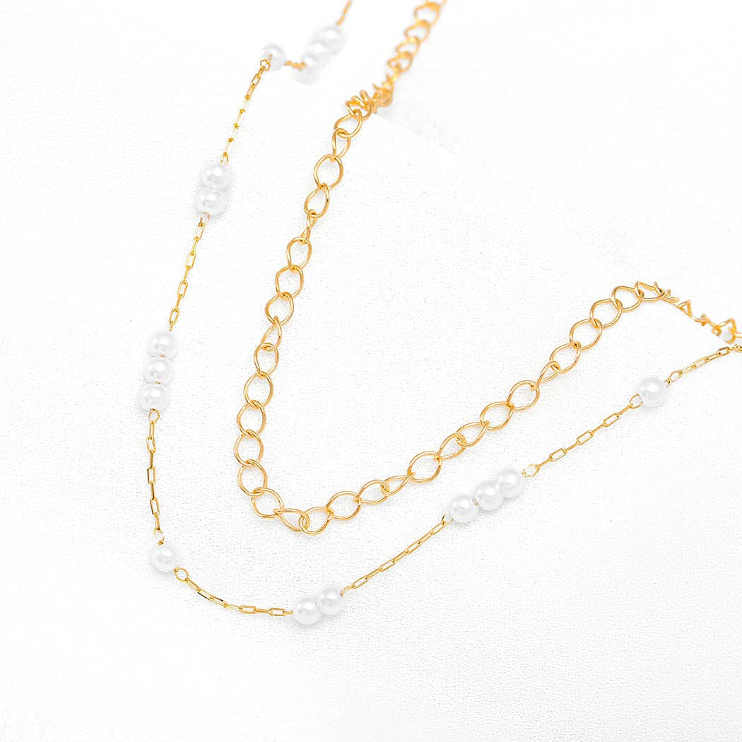 Reetan Pearl Belly Body Chains Gold Waist Chain Beach Bikini Fashion Body Jewelry Accessories for Women and Girls Apparel & Accessories > Jewelry > Body Jewelry REETAN   