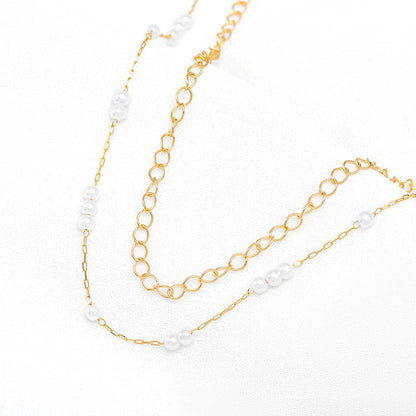 Reetan Pearl Belly Body Chains Gold Waist Chain Beach Bikini Fashion Body Jewelry Accessories for Women and Girls Apparel & Accessories > Jewelry > Body Jewelry REETAN   