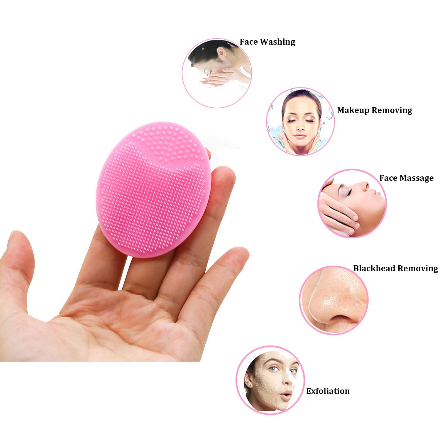 Face Scrubber,Soft Silicone Facial Cleansing Brush Wash Sponge Massage Pore Blackhead Removing Exfoliating Scrub for Sensitive Greasy Dry and All Kinds of Skin (Blue+Green) Health & Beauty > Personal Care > Cosmetics > Cosmetic Tools > Skin Care Tools REVEX   