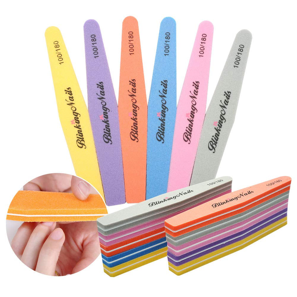 Sponge Nail File and Buffers 10Pcs for Nail Art Care Double Sides Design 100/180 Grit Nail Buffer Professional Manicure Nail Tools Color Gray Health & Beauty > Personal Care > Cosmetics > Cosmetic Tools > Nail Tools BlinkingNails   