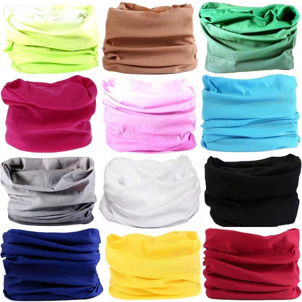 DEMIL 6PCS/8PCS/12PCS Seamless Headband Bandanas Headwear for Men&Women Scarf Apparel & Accessories > Clothing Accessories > Headwear Demil Sports 12pcs-Fluorescent Green  