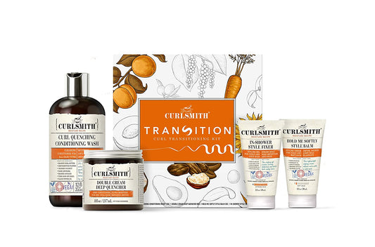 Curlsmith - Transition Kit - Vegan Haircare Kit for Dry, Wavy, Curly or Coily Hair (1 X 12Oz, 1 X 8Oz, 2 X 2Oz) Health & Beauty > Personal Care > Hair Care CURLSMITH   