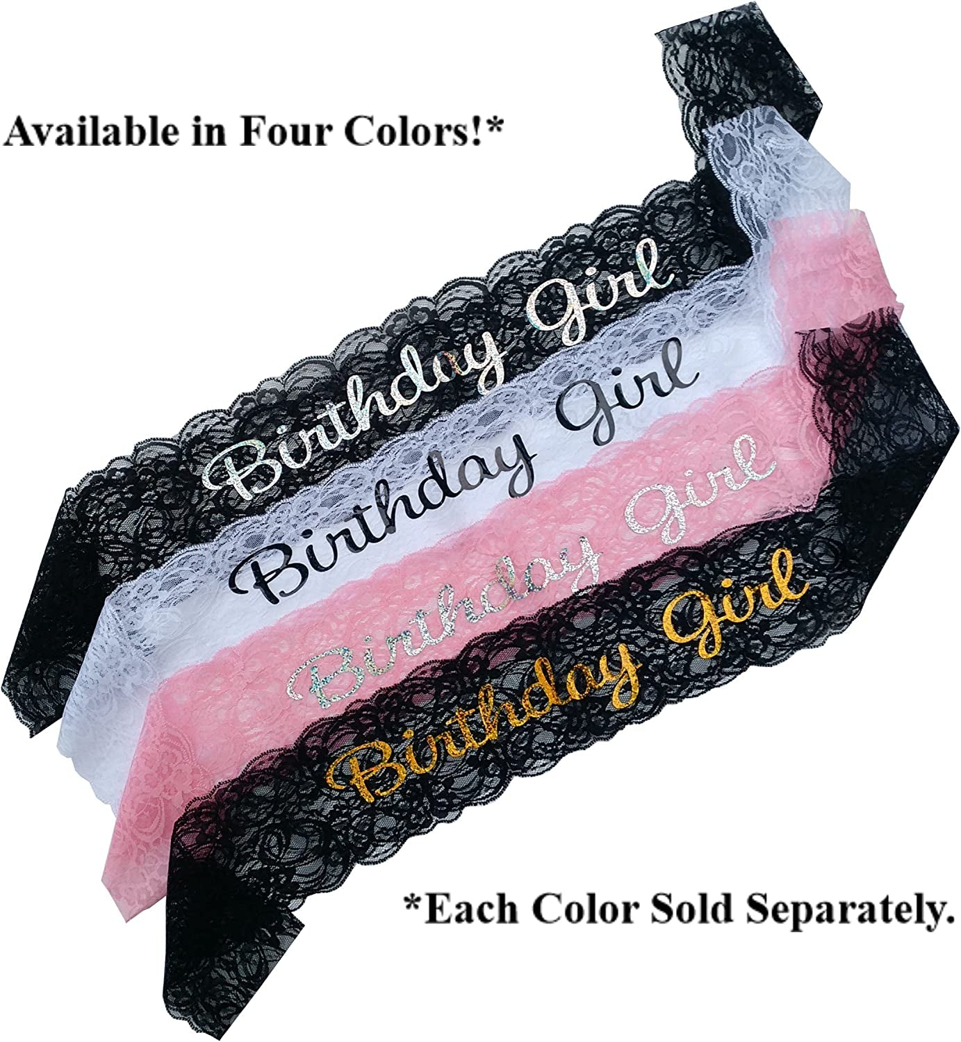 Birthday Girl Lace Sash - Great for Sweet 16, 18Th, 21St, 30Th, 40Th Birthday Parties Apparel & Accessories > Clothing Accessories > Sashes Girlz Nights   