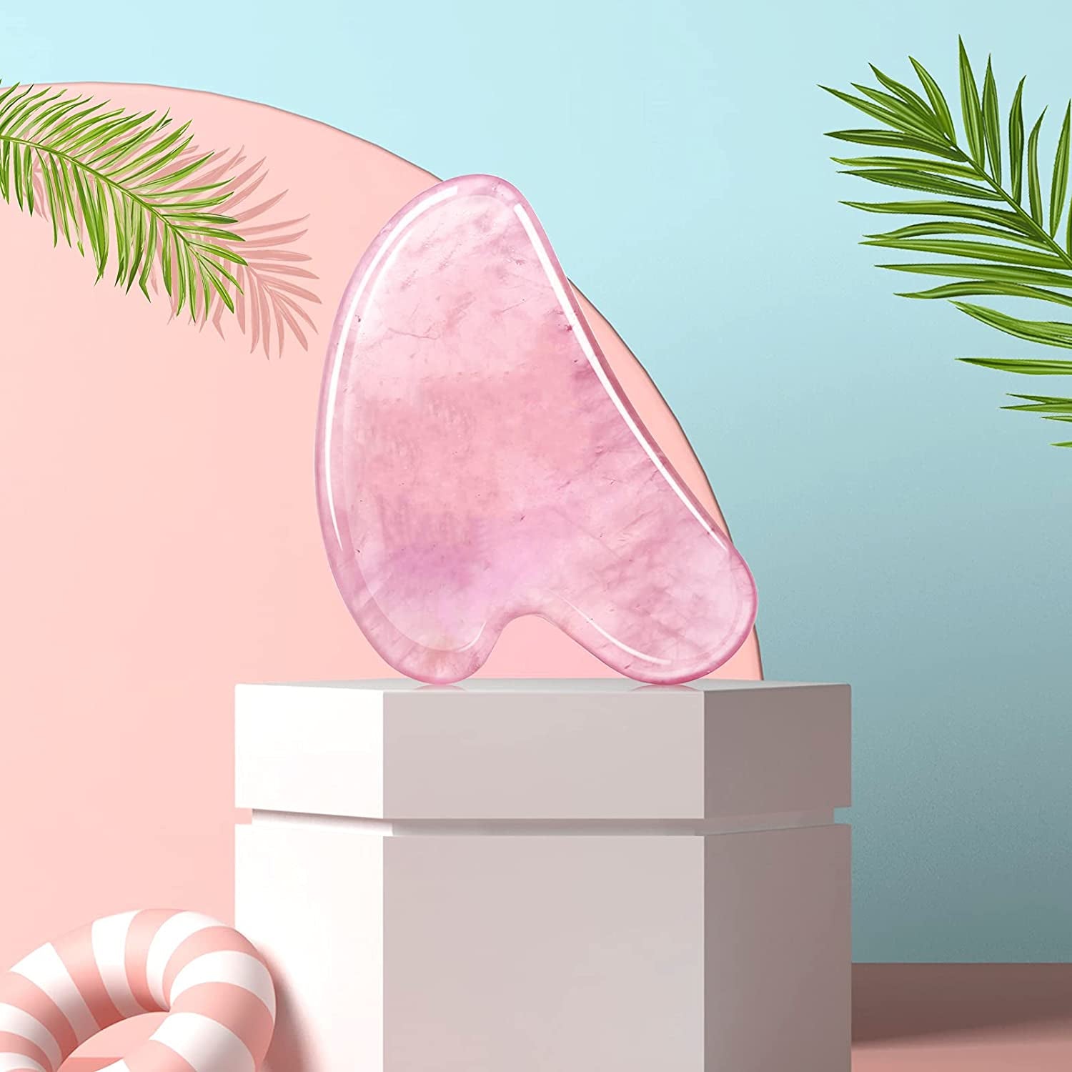 Gua Sha Facial Tools, Kugge Natural Rose Quartz Gua Sha Stone for Anti-Aging, Reduce Puffiness, Guasha Massage Tool for Face & Body SPA Health & Beauty > Personal Care > Cosmetics > Cosmetic Tools > Skin Care Tools Kugge   