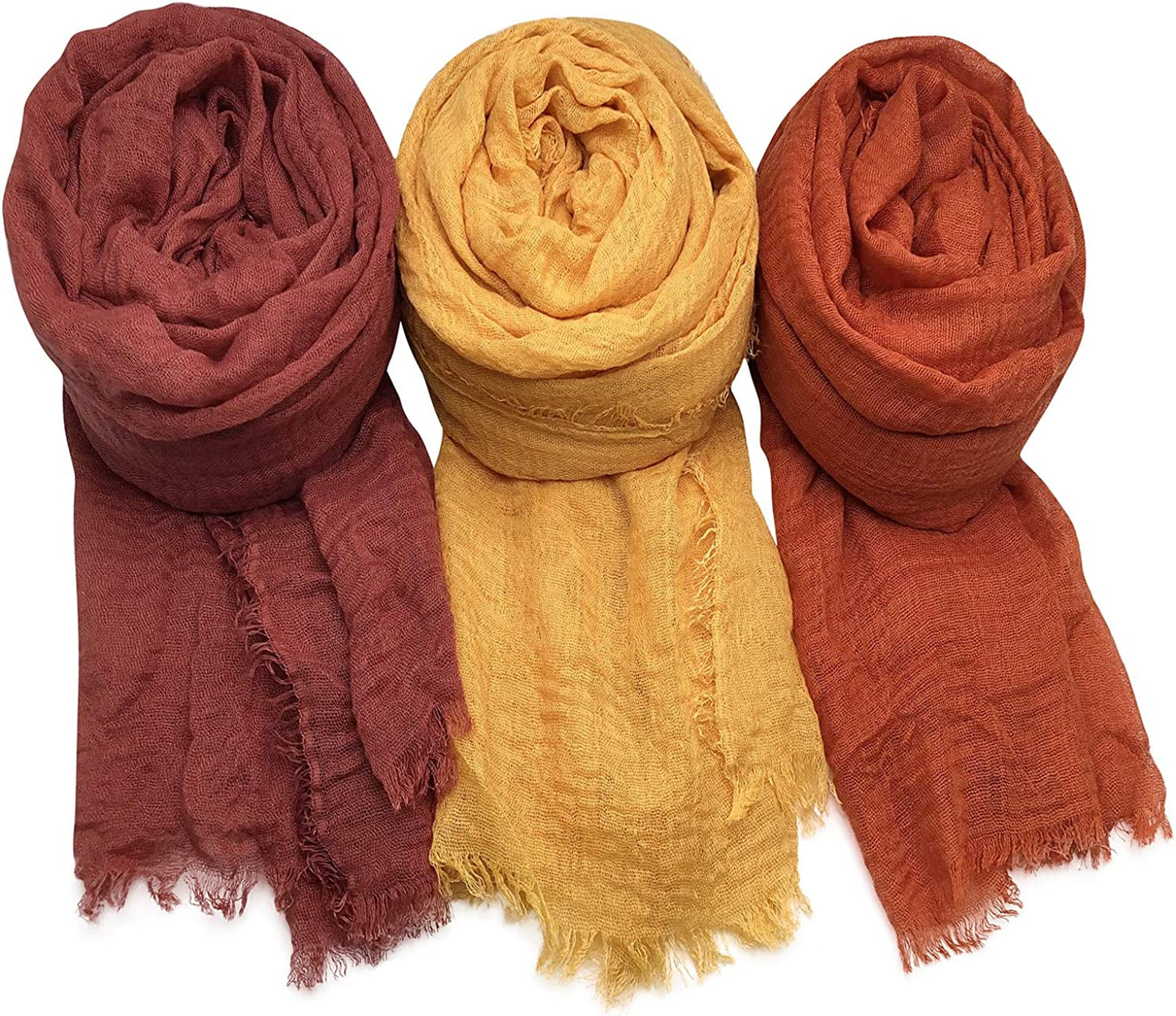 Women Scarf Shawl for All Season 3PCS Scarve Wrap Scarve. Apparel & Accessories > Clothing Accessories > Scarves & Shawls Axe Sickle Yellow, Rust Red, Blood Red  