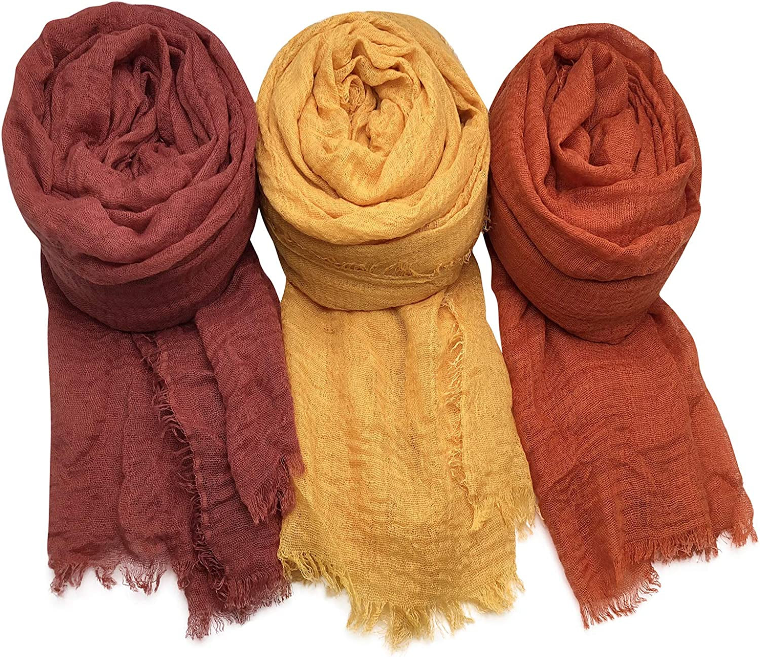 Women Scarf Shawl for All Season 3PCS Scarve Wrap Scarve. Apparel & Accessories > Clothing Accessories > Scarves & Shawls Axe Sickle Yellow, Rust Red, Blood Red  