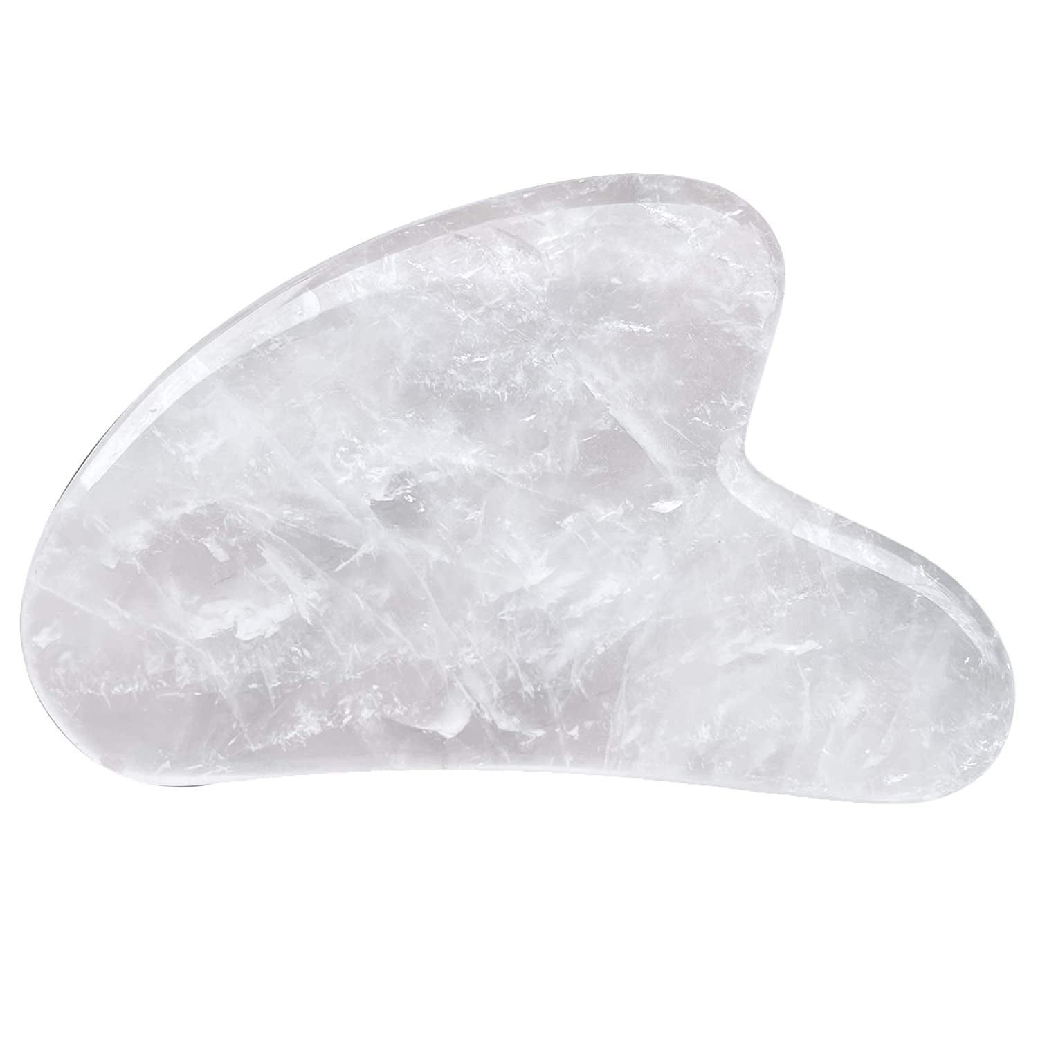 Fekuar Natural Green Jade Gua Sha Massage Tool for Body Skin Facial, Crystal Scraping Board for SPA Acupuncture Therapy Trigger Point Treatment Health & Beauty > Personal Care > Cosmetics > Cosmetic Tools > Skin Care Tools Fekuar White Natural Rock Quartz  