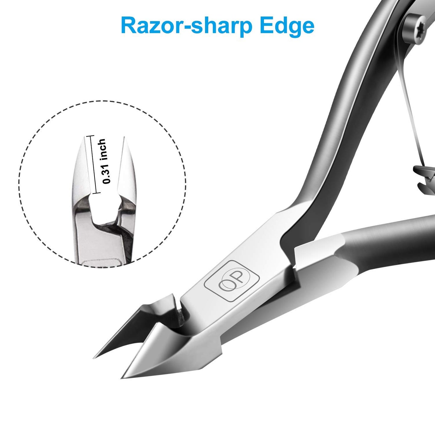 Cuticle Trimmer 3/4 Jaw Extremely Sharp Cuticle Nippers Scissors Stainless Steel Clippers Cutter Remover Pedicure Manicure Nail Tool, Opove X7, Space Gray Health & Beauty > Personal Care > Cosmetics > Cosmetic Tools > Nail Tools OPOVE   