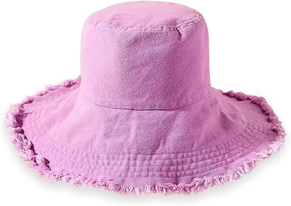 HZEYN Bucket Hats for Women Wide Brim Summer Travel Packable Cotton Bucket Beach Sun Hat UPF 50+ Apparel & Accessories > Clothing Accessories > Hats HZEYN Pink  