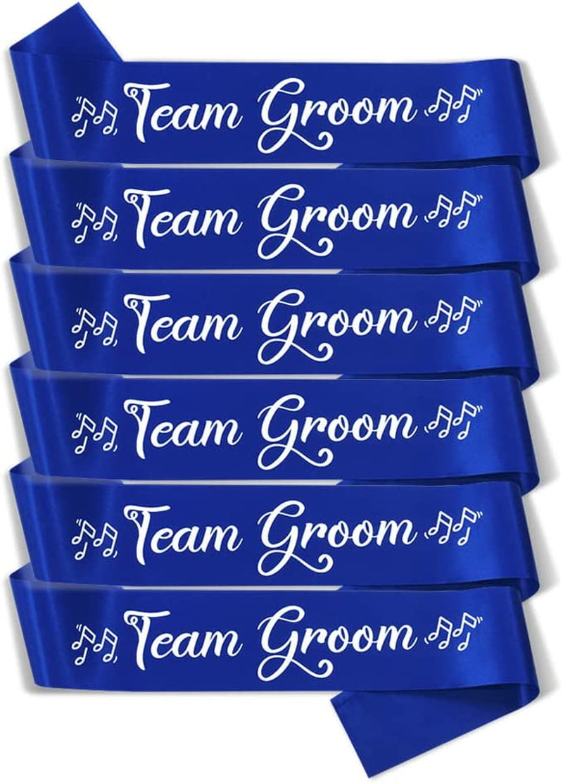 Party to Be Groom to Be Sash Set Wedding Stag Night Bachelor Party Decoration Black Apparel & Accessories > Clothing Accessories > Sashes Party to Be Set H (Team Groom 6 PCS)  