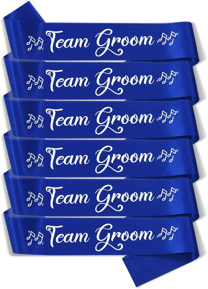 Party to Be Groom to Be Sash Set Wedding Stag Night Bachelor Party Decoration Black Apparel & Accessories > Clothing Accessories > Sashes Party to Be Set H (Team Groom 6 PCS)  