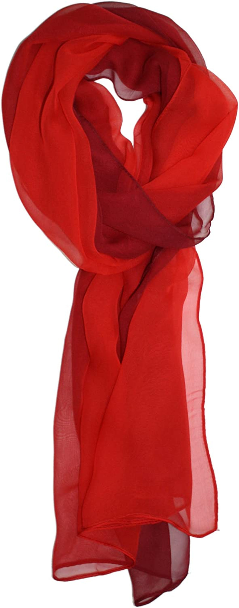Ted & Jack - Silk Ombre Lightweight Accent Scarf Apparel & Accessories > Clothing Accessories > Scarves & Shawls Ted and Jack Reds  