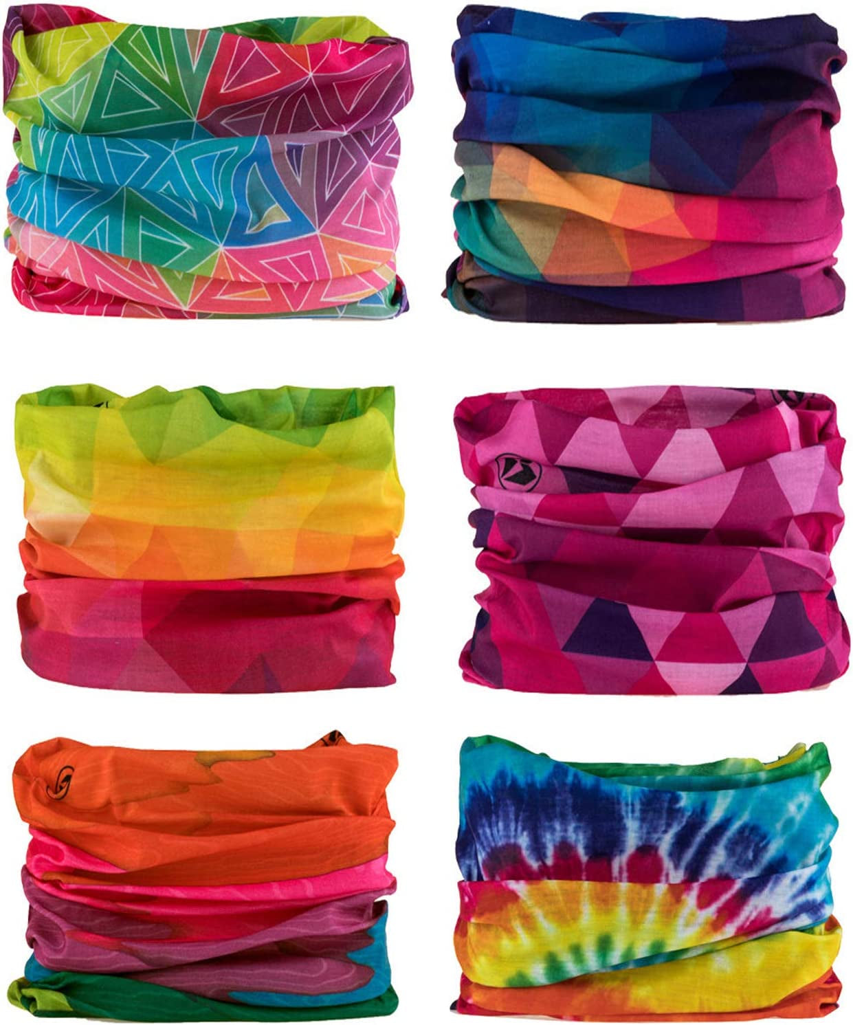 DEMIL 6PCS/8PCS/12PCS Seamless Headband Bandanas Headwear for Men&Women Scarf Apparel & Accessories > Clothing Accessories > Headwear Demil Sports 6PCS-COLORS1  