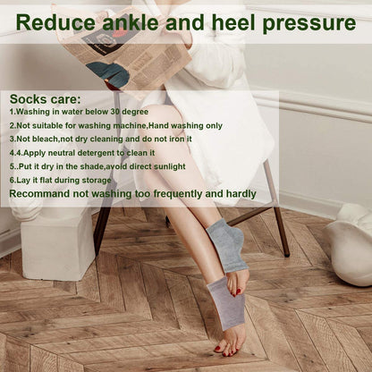 Vented Moisturizing Gel Heel Socks, 3 Pairs Toeless Spa Sock for Foot Care Treatment, Cracked Heels, Dry Feet, Foot Calluses (Gray, Green, Pink) Health & Beauty > Personal Care > Foot Care Exptolii   
