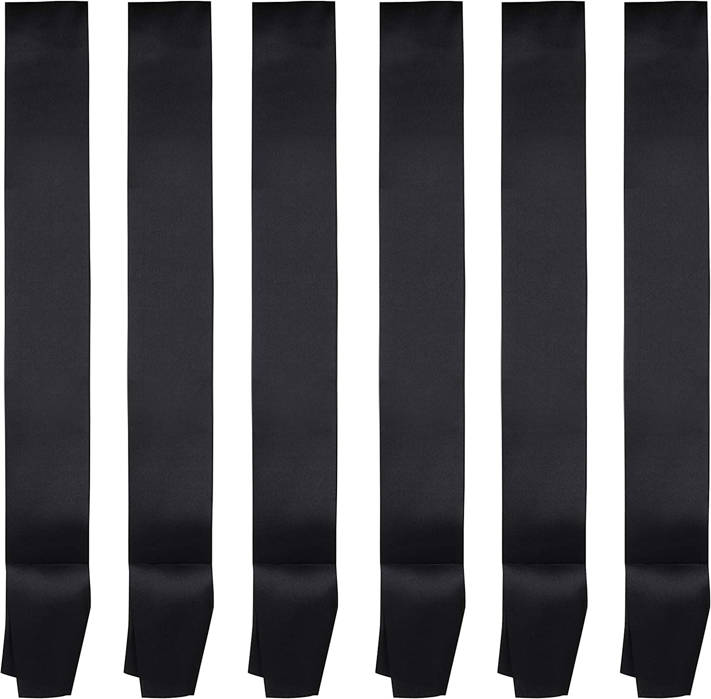 I-MART Blank Satin Sash, Princess, Beauty Queen, Homecoming, Winner, Mayor, Make Your Own Pins, Party Plain Pageant Sashes (Pack of 6 - Black) Apparel & Accessories > Clothing Accessories > Sashes I-MART 30.7x3.7 Inch (Pack of 6)  