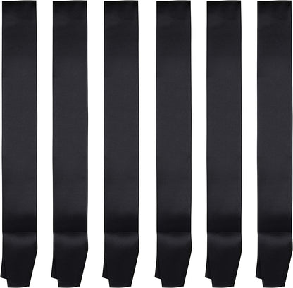 I-MART Blank Satin Sash, Princess, Beauty Queen, Homecoming, Winner, Mayor, Make Your Own Pins, Party Plain Pageant Sashes (Pack of 6 - Black) Apparel & Accessories > Clothing Accessories > Sashes I-MART 30.7x3.7 Inch (Pack of 6)  