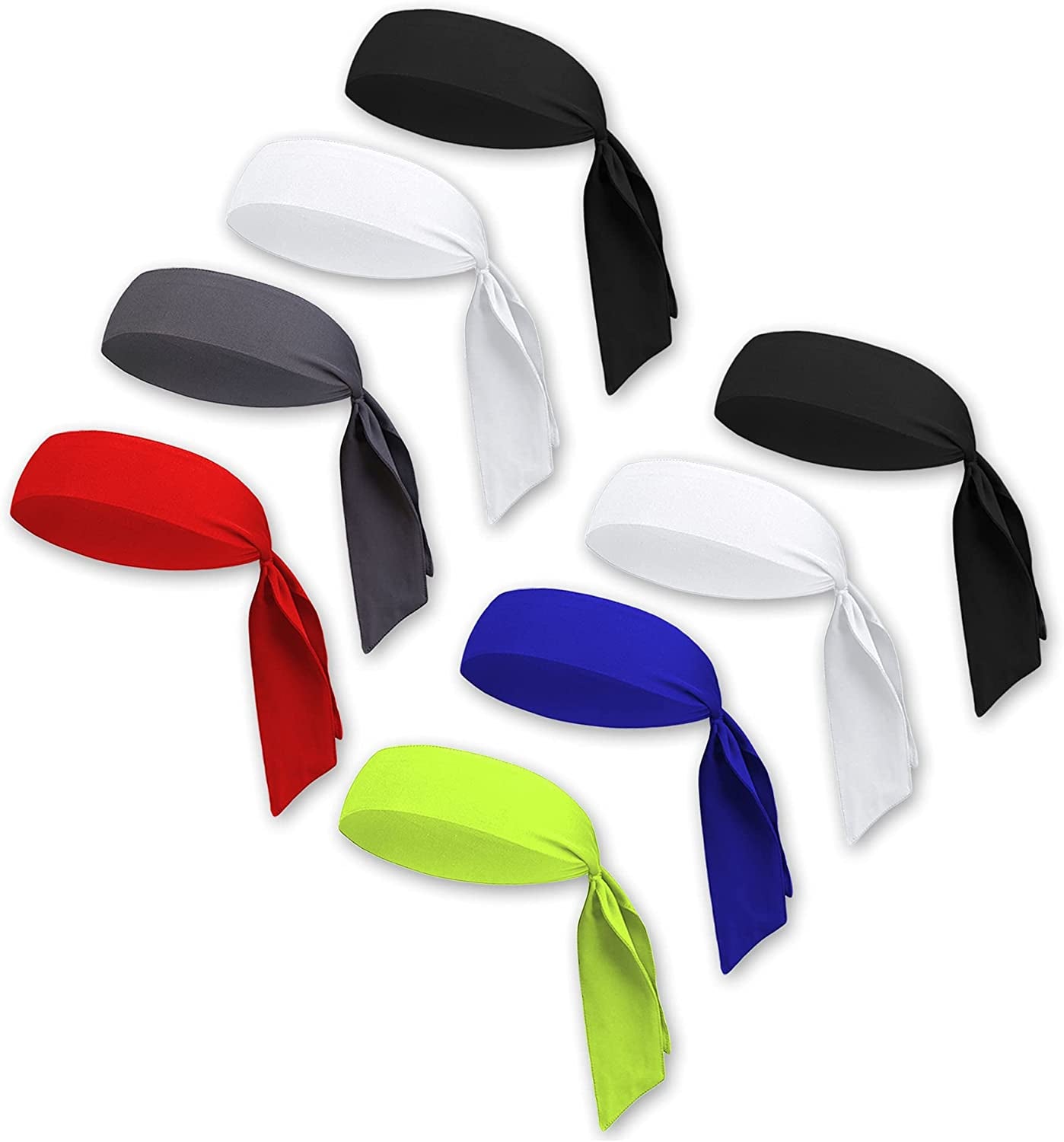 Tie Headband - Sports Head Ties for Men, Women, Kids - Ninja, Karate, Tennis, Pirate Head Band & Bandana - Athletic Sweatband/Hair Band for Basketball, Softball, Running, Workout - Sweat Wicking Apparel & Accessories > Clothing Accessories > Bandanas & Headties Tough Headwear Assorted  