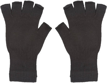 Gravity Threads Unisex Men Women Half Finger Stretchy Knit Fingerless Winter Gloves Apparel & Accessories > Clothing Accessories > Gloves & Mittens Gravity Trading   