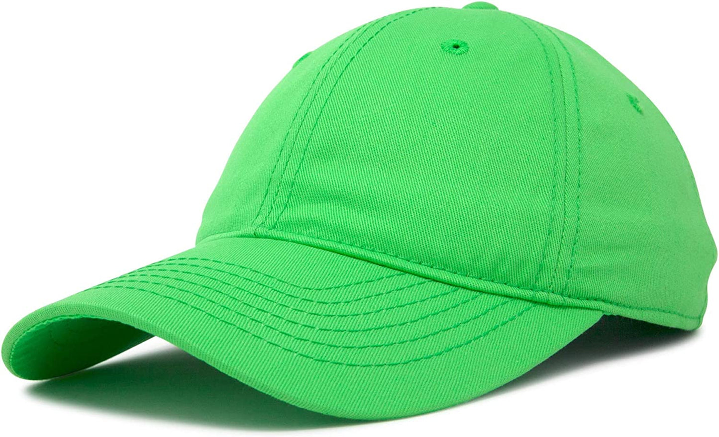 DALIX Womens Cap Adjustable Hat 100% Cotton Black White Gold Lavender Blue Pink Lime Green Hot Pink Apparel & Accessories > Clothing Accessories > Hats DALIX Green  