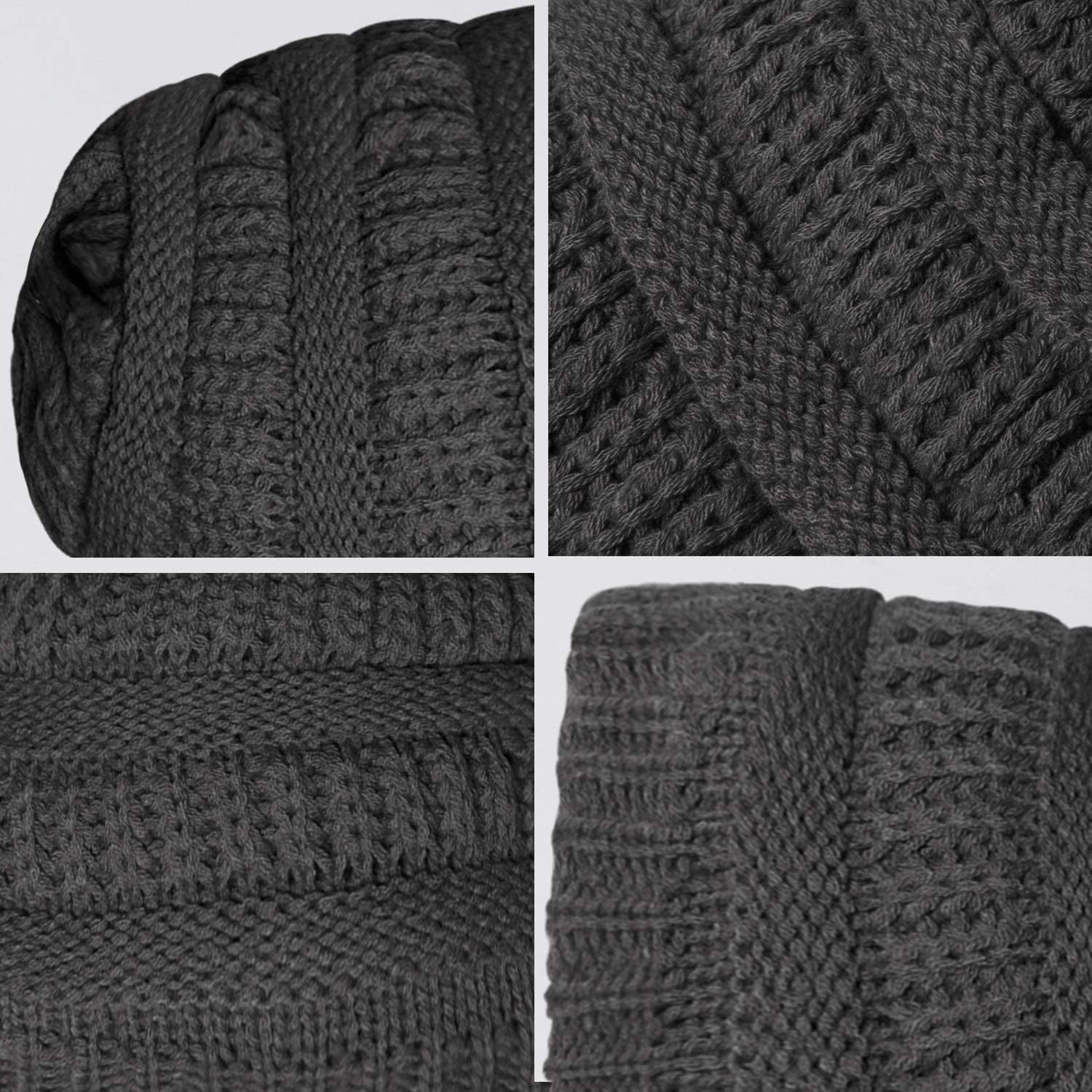 Ousipps 2 Pack Winter Hats for Men Women, Baggy Mens Beanies for Winter Ski Snow Skull Hats Black Beanie for Men and Women Apparel & Accessories > Clothing Accessories > Hats Ousipps   
