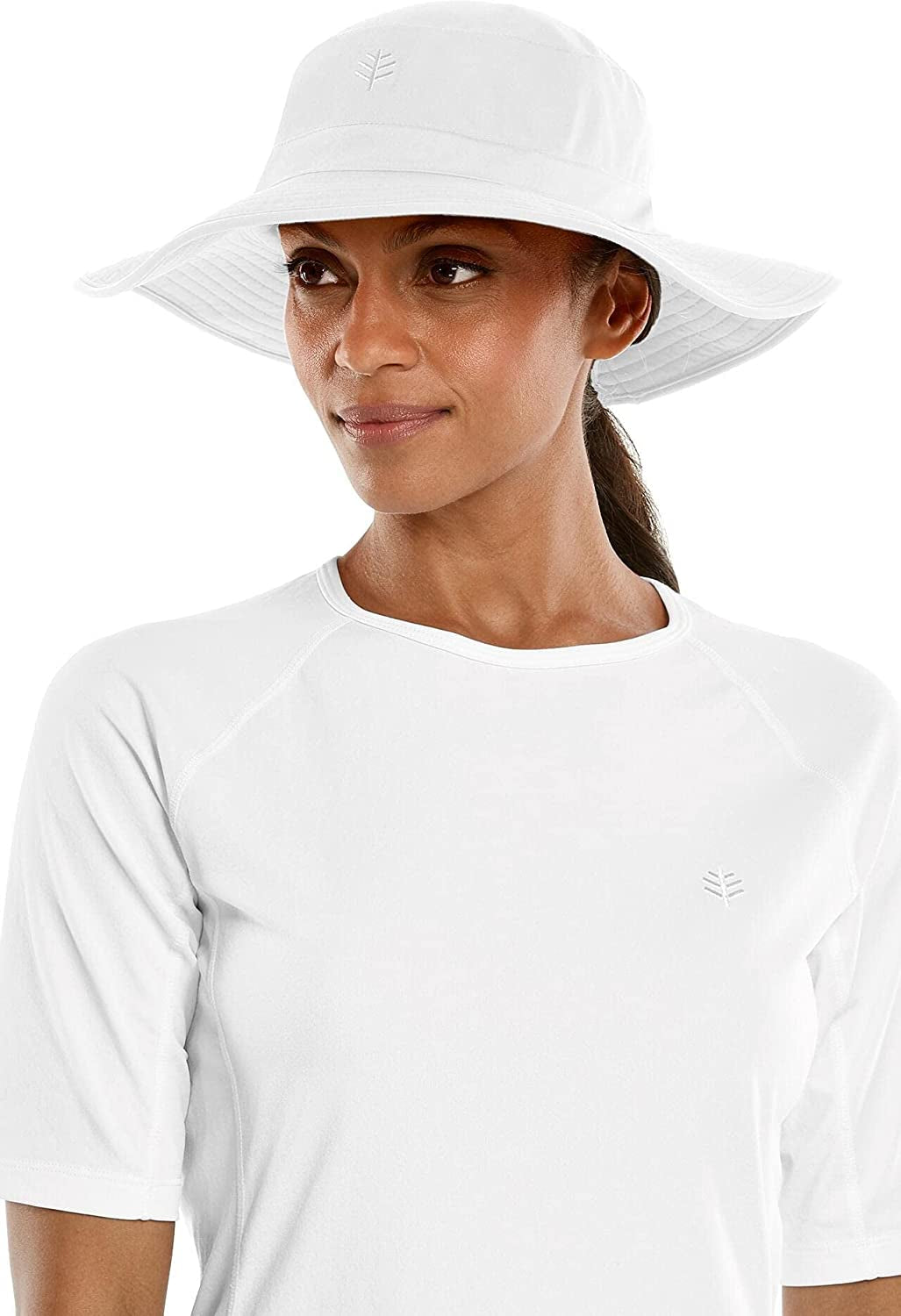 Coolibar UPF 50+ Women'S Brighton Chlorine Resistant Bucket Hat - Sun Protective Apparel & Accessories > Clothing Accessories > Hats Coolibar White Large 