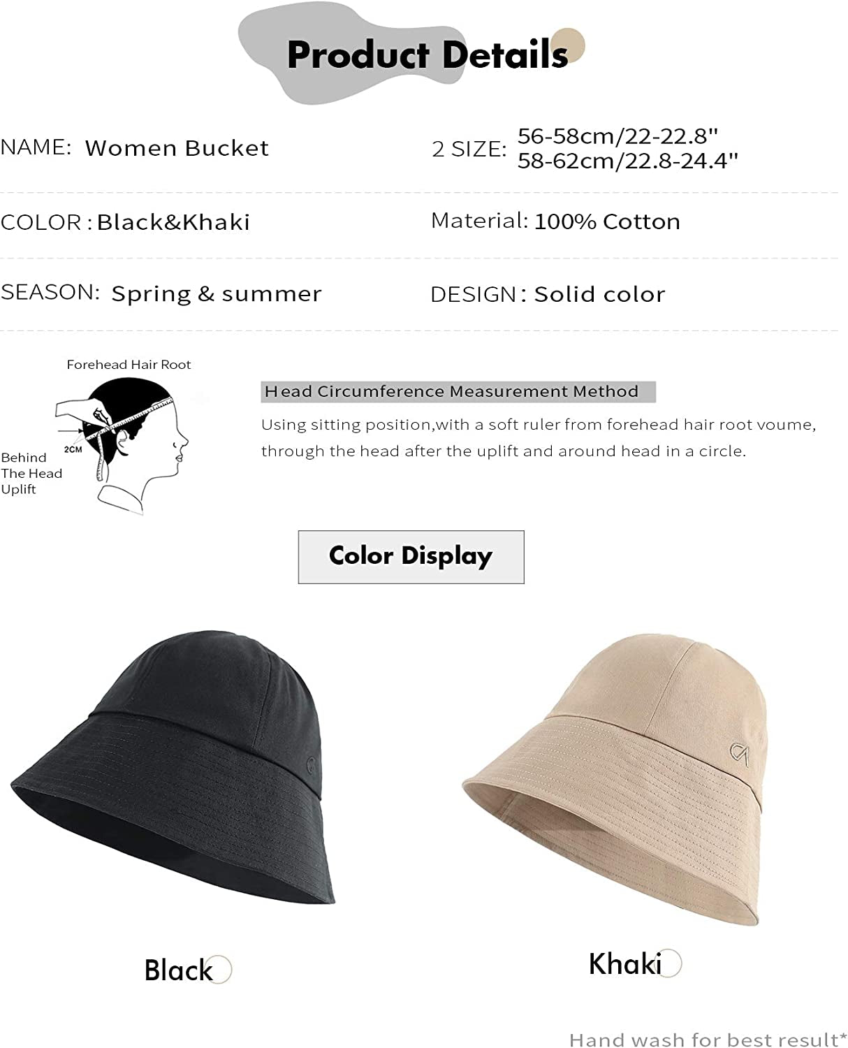 CACUSS Women'S UPF 50+ Foldable Linen Hat Big Brim with Big Bowknot Apparel & Accessories > Clothing Accessories > Hats CACUSS   